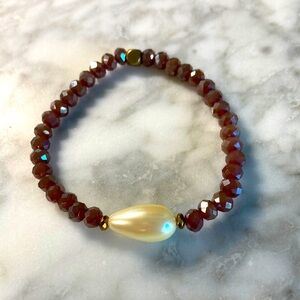 Pearl & Swarovski crystal bracelet
